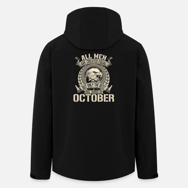 Aigle de l’Égalité October Design - Veste softshell homme en polyester recyclé Stanley/Stella - noir