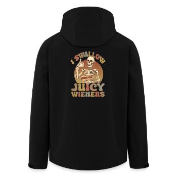 Squelette J’avale des saucisses fumées juteuses Hotdog - Veste softshell homme en polyester recyclé Stanley/Stella - noir - Dos - AI Model Male 185 light (185cm)