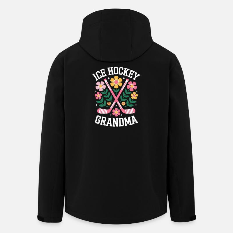 Eishockey Spruch Oma Eishockey Geschenk - Men’s Recycled Softshell Jacket by Stanley/Stella - black