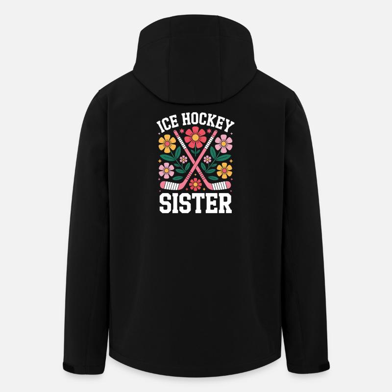 Eishockey Spruch Schwester Eishockey Geschenk - Men’s Recycled Softshell Jacket by Stanley/Stella - black