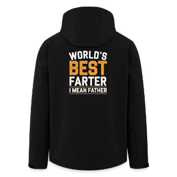 Le meilleur t-shirt Farter I Mean Father au monde - Veste softshell homme en polyester recyclé Stanley/Stella - noir - Dos - AI Model Male 185 light (185cm)