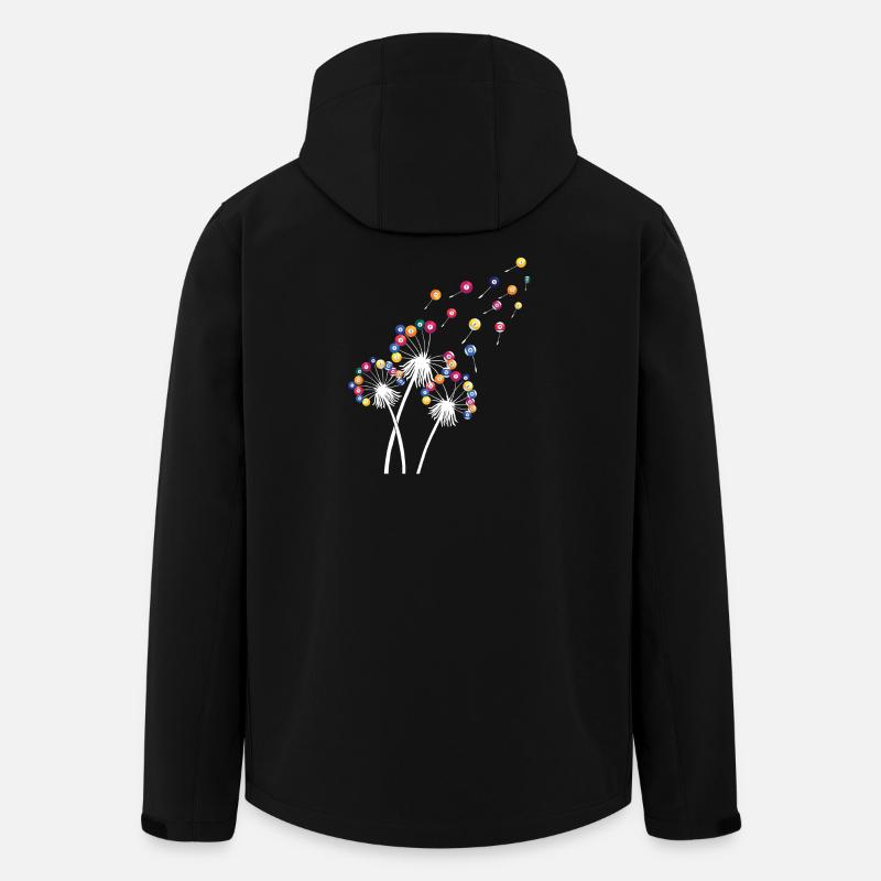 Löwenzahn-Billardkugel, lustiges Queue, Sportkunst - Recycelte Männer Softshell-Jacke von Stanley/Stella - Schwarz