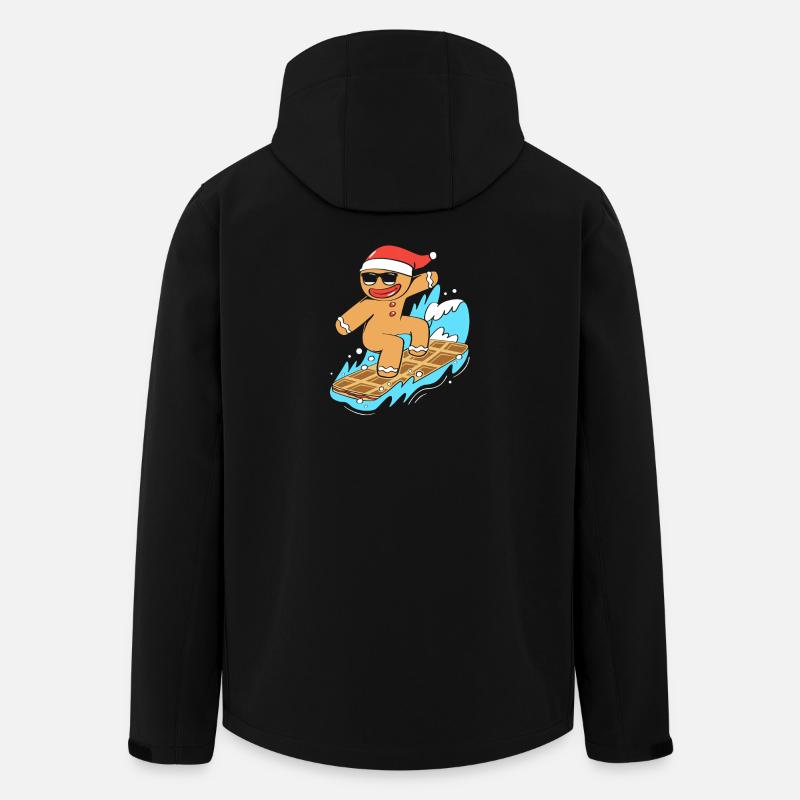 Gingerbread man Christmas gingerbread - Men’s Recycled Softshell Jacket by Stanley/Stella - black