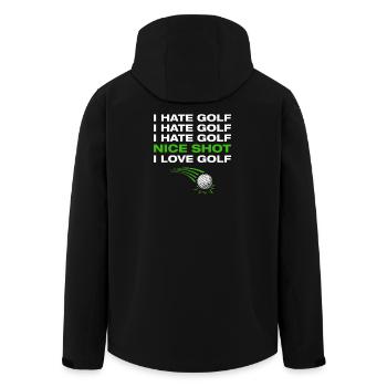 I love golf Golfer Golf Golfen - Recycelte Männer Softshell-Jacke von Stanley/Stella - Schwarz - Hinten - AI Model Male 185 light (185cm)