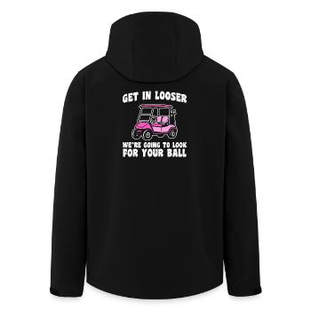 Get in looser Golfer Golf Golfen - Recycelte Männer Softshell-Jacke von Stanley/Stella - Schwarz - Hinten - AI Model Male 185 light (185cm)
