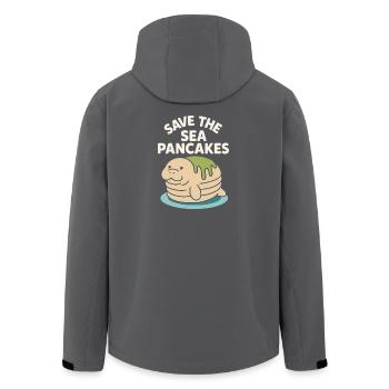 Lamantin passionné bœuf de mer amateur de salade d’amour - Veste softshell homme en polyester recyclé Stanley/Stella - charbon - Dos - AI Model Male 185 light (185cm)