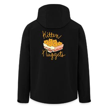 Kitten Nuggets Funny Cat - Men’s Recycled Softshell Jacket by Stanley/Stella - black - Back - AI Model Male 185 light (185cm)