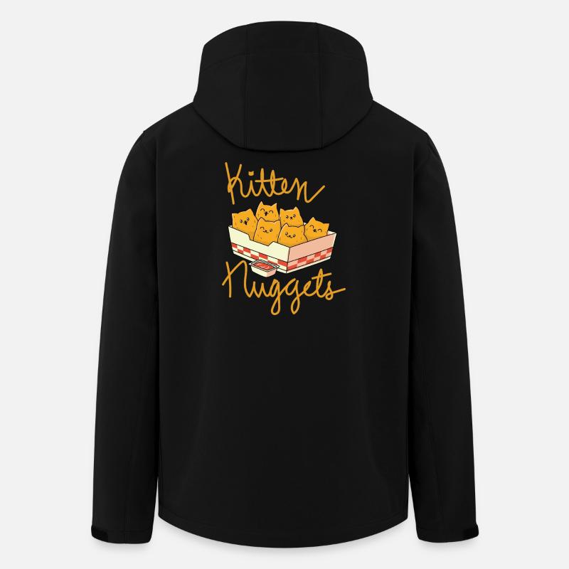 Kitten Nuggets Funny Cat - Men’s Recycled Softshell Jacket by Stanley/Stella - black