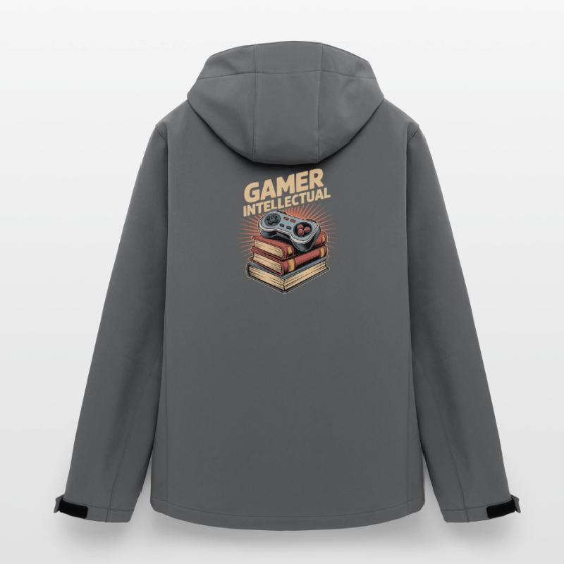 Gamer Intellectual Controller Book Stack Men’s Recycled Softshell Jacket by Stanley/Stella
