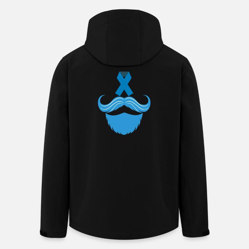 Movembre Novembre Moustache Ruban Bleu Prostate - Veste softshell homme en polyester recyclé Stanley/Stella - noir