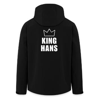 Hans Name mit Buchstabe H - Königskrone Shirt - Recycelte Männer Softshell-Jacke von Stanley/Stella - Schwarz - Hinten - AI Model Male 185 light (185cm)