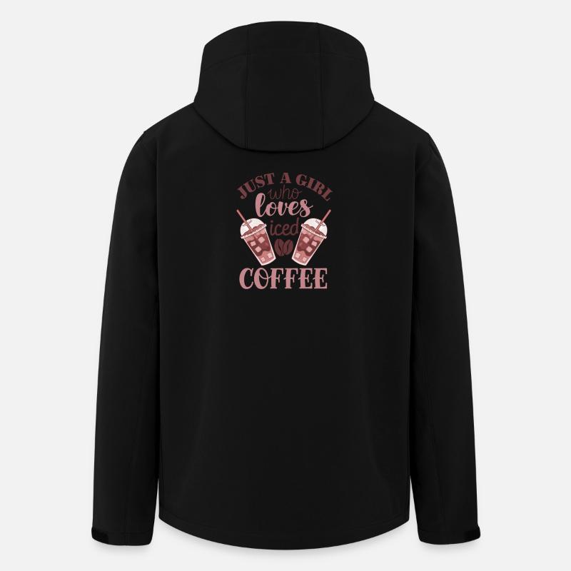 Mädchen, das Eiskaffee liebt - Recycelte Männer Softshell-Jacke von Stanley/Stella - Schwarz