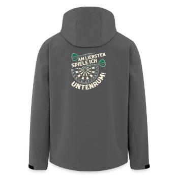 Darten Dart Dartboard Dartscheibe Dartspieler - Recycelte Männer Softshell-Jacke von Stanley/Stella - Anthrazit - Hinten - AI Model Male 185 light (185cm)