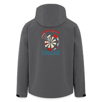 Darten Dart Dartboard Dartscheibe Dartspieler - Recycelte Männer Softshell-Jacke von Stanley/Stella - Anthrazit - Hinten - AI Model Male 185 light (185cm)