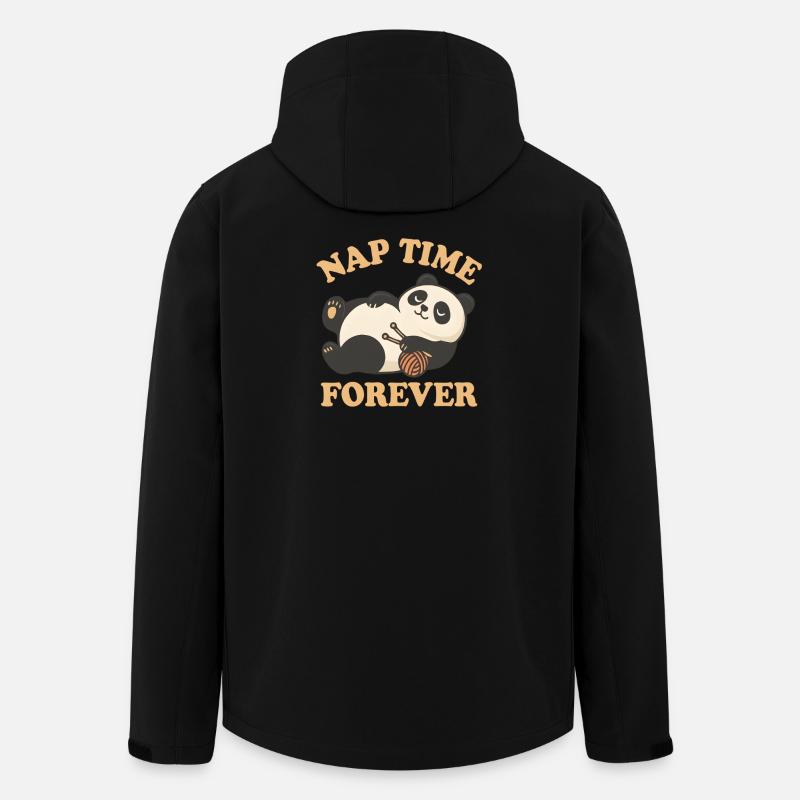 Panda – Nap Time Forever - Men’s Recycled Softshell Jacket by Stanley/Stella - black