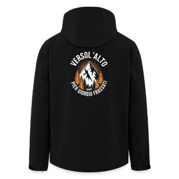 Verso L Alto Saint Pier Giorgio Frassati - Men’s Recycled Softshell Jacket by Stanley/Stella - black - Back - AI Model Male 185 light (185cm)