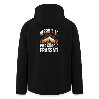 Verso L Alto Saint Pier Giorgio Frassati - Men’s Recycled Softshell Jacket by Stanley/Stella - black - Back - AI Model Male 185 light (185cm)