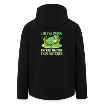 Frog Catcher In The Pond Master Catcher Frog - Recycelte Männer Softshell-Jacke von Stanley/Stella - Schwarz - Hinten - AI Model Male 185 light (185cm)