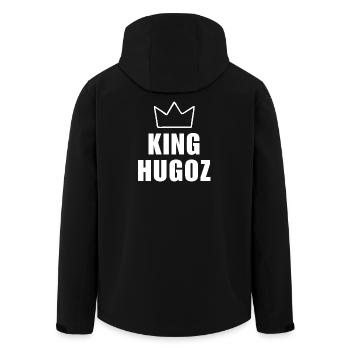 Hugoz Name with Letter H - King Crown Shirt - Men’s Recycled Softshell Jacket by Stanley/Stella - black - Back - AI Model Male 185 light (185cm)