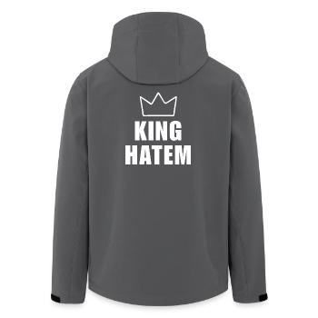 T-shirt avec le nom Hatem et la lettre H - Couronne du Roi - Veste softshell homme en polyester recyclé Stanley/Stella - noir - Dos - AI Model Male 185 light (185cm)