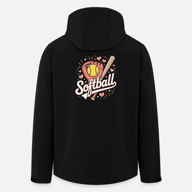 Softball - Recycelte Männer Softshell-Jacke von Stanley/Stella - Schwarz
