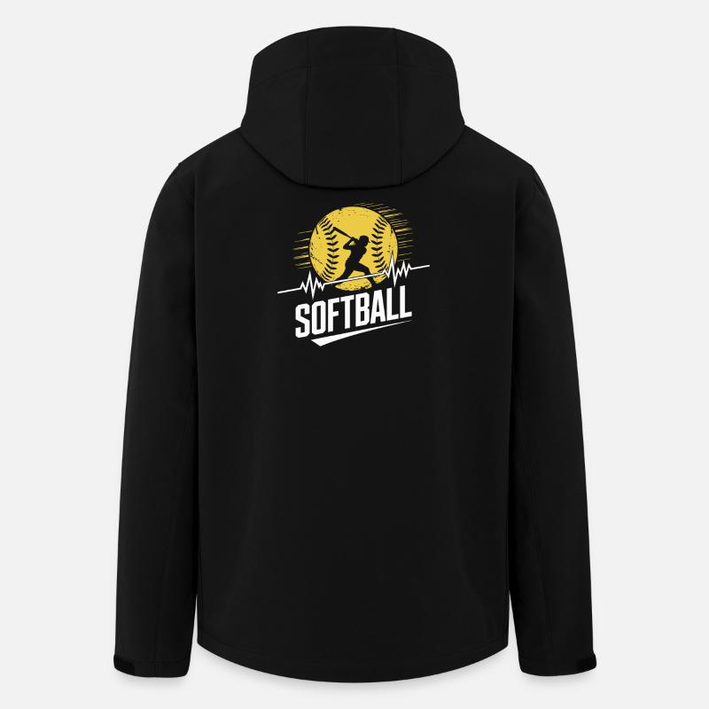 Softball - Recycelte Männer Softshell-Jacke von Stanley/Stella - Schwarz