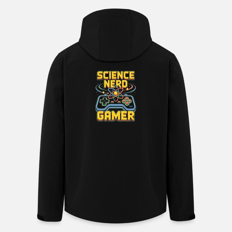 Science Nerd Gamer Atom Controller Wissenschaft - Recycelte Männer Softshell-Jacke von Stanley/Stella - Schwarz