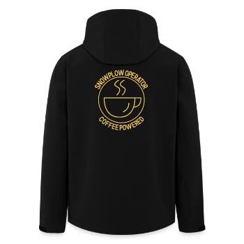 Snowplow Operator Coffee Powered Snow Plow Driver - Men’s Recycled Softshell Jacket by Stanley/Stella - black - Back - AI Model Male 185 light (185cm)