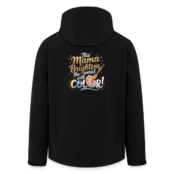 Cette maman apporte de la couleur dans le monde avec des créatifs - Veste softshell homme en polyester recyclé Stanley/Stella - noir - Dos - AI Model Male 185 light (185cm)