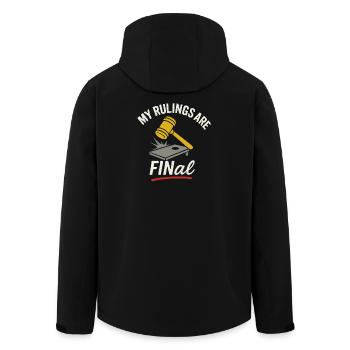 Cornhole Refere Offizielles Schiedsrichter - Recycelte Männer Softshell-Jacke von Stanley/Stella - Schwarz - Hinten - AI Model Male 185 light (185cm)