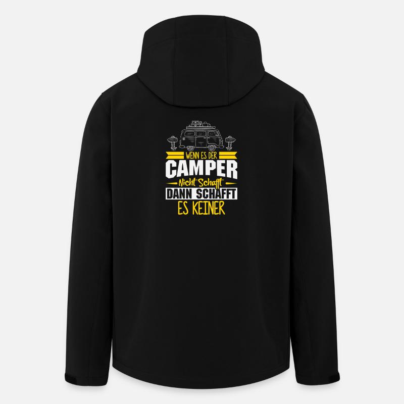 Camper Camping Caravan Saying - Men’s Recycled Softshell Jacket by Stanley/Stella - black