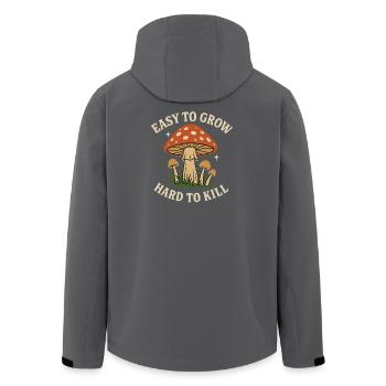 Pilz-Motiv: Leicht zu pflanzen, schwer zu töten - Recycelte Männer Softshell-Jacke von Stanley/Stella - Anthrazit - Hinten - AI Model Male 185 light (185cm)