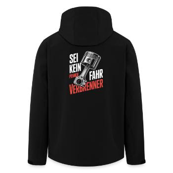 Autofahrer - fahr verbrenner - Recycelte Männer Softshell-Jacke von Stanley/Stella - Schwarz - Hinten - AI Model Male 185 light (185cm)