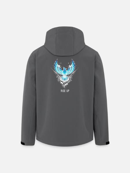 Rise Up Phoenix Glowing Fantasy Motif - Men’s Recycled Softshell Jacket by Stanley/Stella - black