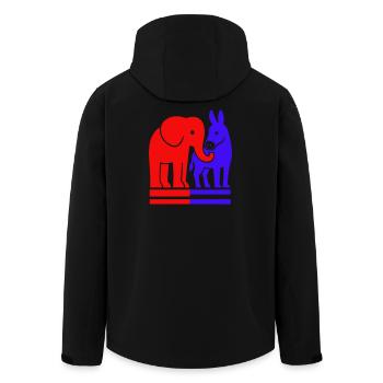 Elephant and Donkey USA - Veste softshell homme en polyester recyclé Stanley/Stella - noir - Dos - AI Model Male 185 light (185cm)