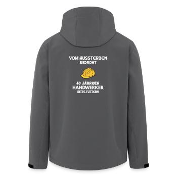 Lustiges Handwerker T-Shirt für den 40. Geburtstag - Recycelte Männer Softshell-Jacke von Stanley/Stella - Anthrazit - Hinten - AI Model Male 185 light (185cm)
