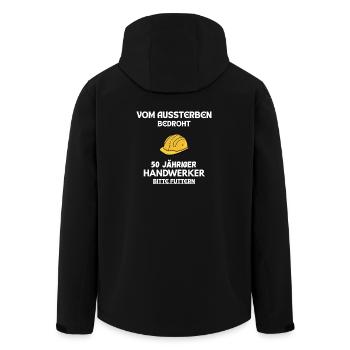 Lustiges Handwerker T-Shirt für den 50. Geburtstag - Recycelte Männer Softshell-Jacke von Stanley/Stella - Schwarz - Hinten - AI Model Male 185 light (185cm)