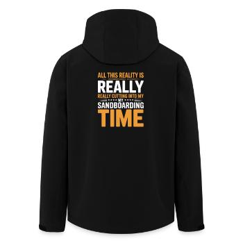 Toute cette réalité empiète sur mon été - Veste softshell homme en polyester recyclé Stanley/Stella - noir - Dos - AI Model Male 185 light (185cm)