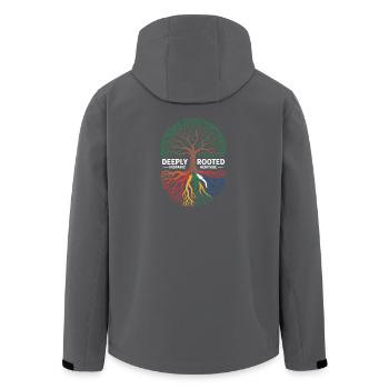 Un héritage hispanique profondément enraciné Tief Verwurzelt - Veste softshell homme en polyester recyclé Stanley/Stella - noir - Dos - AI Model Male 185 light (185cm)