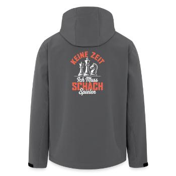 Schachclub Schachspielen Strategiespiel Denksport - Recycelte Männer Softshell-Jacke von Stanley/Stella - Schwarz - Hinten - AI Model Male 185 light (185cm)