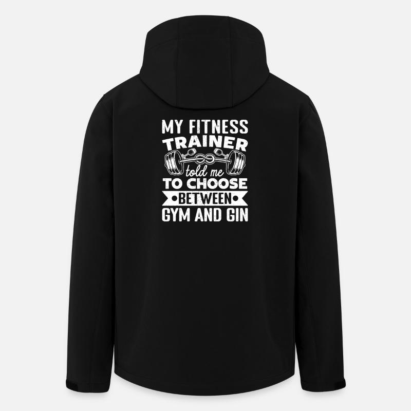 Powerlifting Bodybuilder Choose Between Gym & Gin - Recycelte Männer Softshell-Jacke von Stanley/Stella - Schwarz