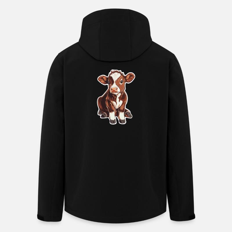 Cow - Men’s Recycled Softshell Jacket Discoverer by Stanley/Stella - black