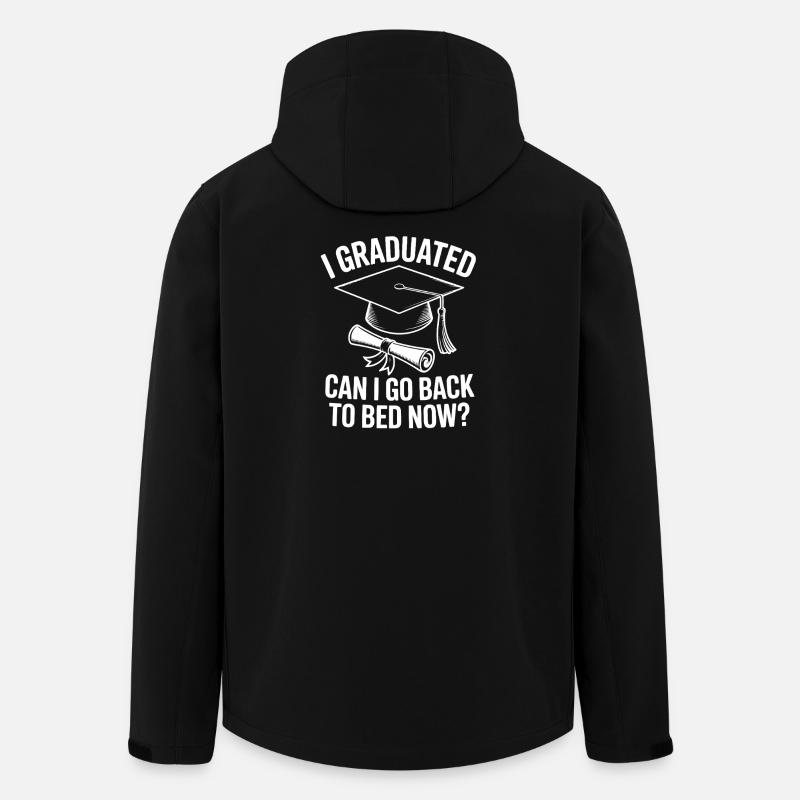 Funny Graduation Quote Graduated - Men’s Recycled Softshell Jacket by Stanley/Stella - black