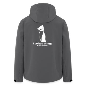 Schwarze Katze – Sexy, Frech & Kultig - Recycelte Männer Softshell-Jacke von Stanley/Stella - Schwarz - Hinten - AI Model Male 185 light (185cm)