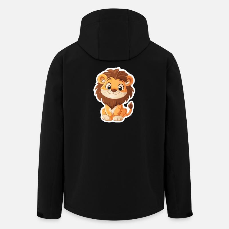 Löwe - Recycelte Männer Softshell-Jacke von Stanley/Stella - Schwarz