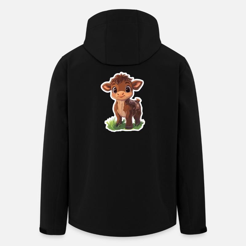 Kuh - Recycelte Männer Softshell-Jacke von Stanley/Stella - Schwarz