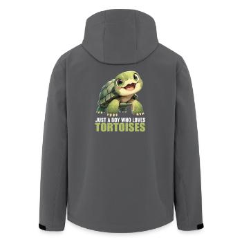 Landschildkröten Landschildkröte - Recycelte Männer Softshell-Jacke von Stanley/Stella - Anthrazit - Hinten - AI Model Male 185 light (185cm)