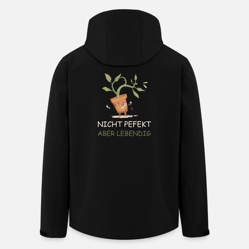 Lebendige Topfpflanze mit Witz - Recycelte Männer Softshell-Jacke von Stanley/Stella - Schwarz