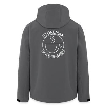 Storeman Coffee Powered - Recycelte Männer Softshell-Jacke von Stanley/Stella - Anthrazit - Hinten - AI Model Male 185 light (185cm)