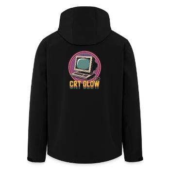 CRT Ordinateur Pop Culture Rétro Jeu vidéo - Veste softshell homme en polyester recyclé Stanley/Stella - noir - Dos - AI Model Male 185 light (185cm)